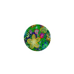 Beautiful Flower Power Batik 1  Mini Button