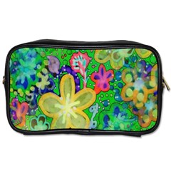 Beautiful Flower Power Batik Travel Toiletry Bag (two Sides)