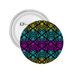 Cmyk Damask Flourish Pattern 2 25  Button