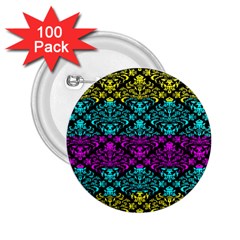 Cmyk Damask Flourish Pattern 2 25  Button (100 Pack) by DDesigns