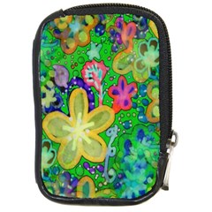 Beautiful Flower Power Batik Compact Camera Leather Case