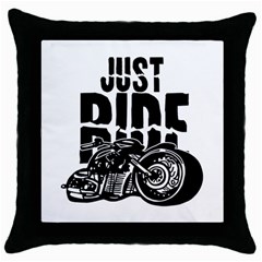 Justride Black Throw Pillow Case by creationsbytom