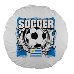 Soccer Uruguay 18  Premium Round Cushion  by MegaSportsFan