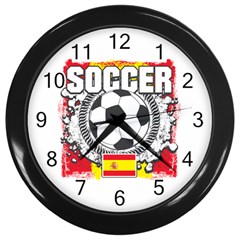 Soccer Spain Wall Clock (black)