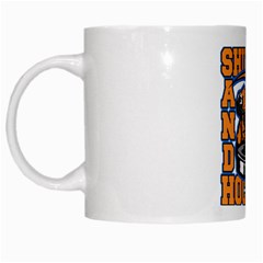 Shut Up And Play Hockey White Mug by MegaSportsFan