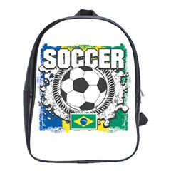 Soccer Brazil School Bag (xl) by MegaSportsFan