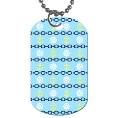 Anchors & Boat Wheels Dog Tag (two-sided)  by StuffOrSomething