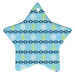 Anchors & Boat Wheels Star Ornament (Two Sides) Front