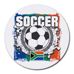 Soccer South Africa Round Mousepad