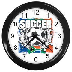 Soccer South Africa Wall Clock (black) by MegaSportsFan