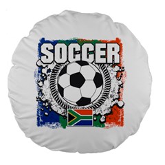 Soccer South Africa 18  Premium Round Cushion  by MegaSportsFan