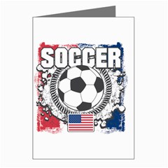 Soccer United States Of America Greeting Cards (pkg Of 8)