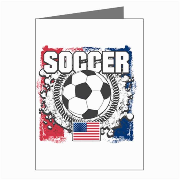 Soccer United States of America Greeting Cards (Pkg of 8)