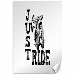 Black Just Ride Motorcycles Canvas 24  X 36 