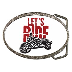 Red Text Let s Ride Motorcycle Belt Buckle by creationsbytom