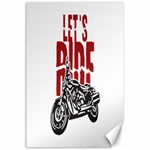 Red Text Let s Ride Motorcycle Canvas 24  x 36  23.35 x34.74  Canvas - 1