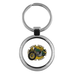 Vintage Style Motorcycle Key Chain (round) by creationsbytom