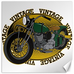 Vintage Style Motorcycle Canvas 20  X 20  by creationsbytom