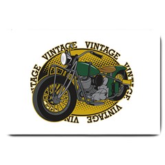 Vintage Style Motorcycle Large Doormat