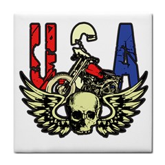 Usa Classic Motorcycle Skull Wings Face Towel