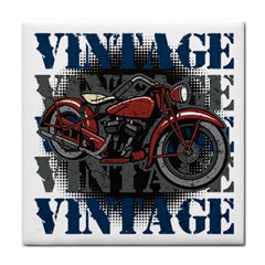 Vintage Motorcycle Multiple Text Shadows Face Towel by creationsbytom