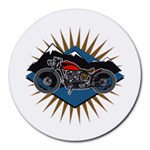 Classic Vintage Motorcycle Round Mousepad Front