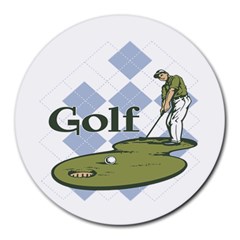 Classic Golf Round Mousepad by MegaSportsFan