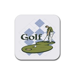 Classic Golf Rubber Coaster (square)