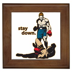 Stay Down Boxing Framed Tile by MegaSportsFan