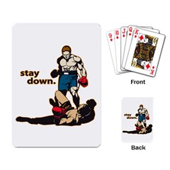 Stay Down Boxing Playing Cards Single Design