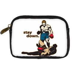 Stay Down Boxing Digital Camera Leather Case by MegaSportsFan