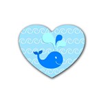 Playing In The Waves Drink Coasters 4 Pack (Heart)  Front