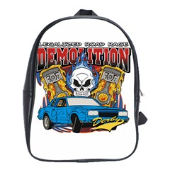 Demolition Derby School Bag (xl) by MegaSportsFan