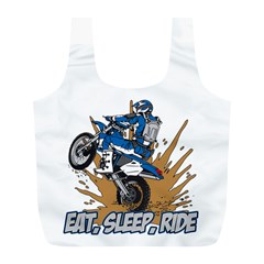 Eat Sleep Ride Motocross Full Print Recycle Bag (l) by MegaSportsFan