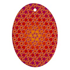 Radial Flower Oval Ornament