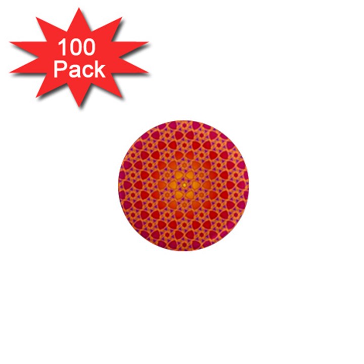 Radial Flower 1  Mini Button Magnet (100 pack)