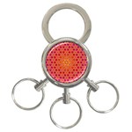 Radial Flower 3-Ring Key Chain