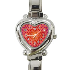 Radial Flower Heart Italian Charm Watch 