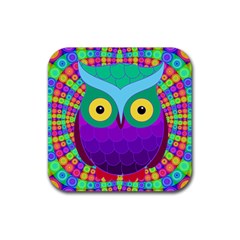 Groovy Owl Drink Coaster (square) by SaraThePixelPixie