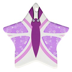 Whimsical Awareness Butterfly Star Ornament