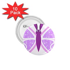 Whimsical Awareness Butterfly 1 75  Button (10 Pack) by FunWithFibro