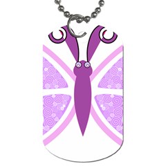 Whimsical Awareness Butterfly Dog Tag (one Sided) by FunWithFibro