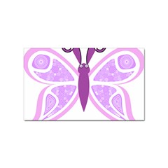 Whimsical Awareness Butterfly Sticker 100 Pack (rectangle) by FunWithFibro