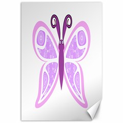 Whimsical Awareness Butterfly Canvas 12  X 18  (unframed) by FunWithFibro