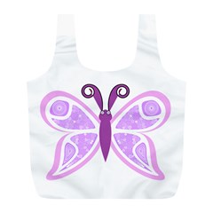 Whimsical Awareness Butterfly Reusable Bag (l) by FunWithFibro