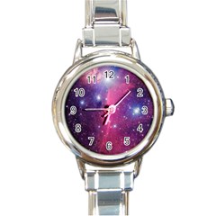 Galaxy Purple Round Italian Charm Watch by SonderSkySecond