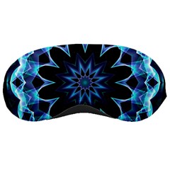 Crystal Star, Abstract Glowing Blue Mandala Sleeping Mask by DianeClancy