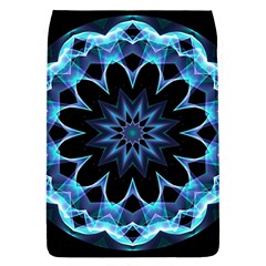 Crystal Star, Abstract Glowing Blue Mandala Removable Flap Cover (large)