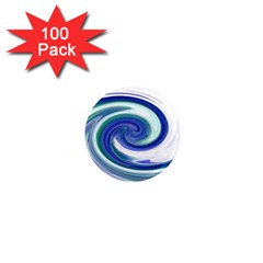 Abstract Waves 1  Mini Button Magnet (100 Pack)