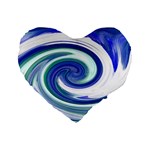 Abstract Waves 16  Premium Heart Shape Cushion  Front
